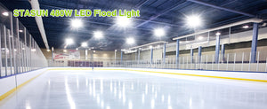LED Flood Light Outdoor, STASUN 480W 48000lm 6000K Daylight White IP66 Waterproof, Stadium Lighting Commercial Parking Lot Light, Gray