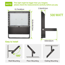 Load image into Gallery viewer, STASUN Ultra Series LED Flood Lights 300W / 400W / 500W / 600W, ETL Certified, 150LM/W High Brightness Outdoor LED Security Lights, IP66 Waterproof 5000K Cool White
