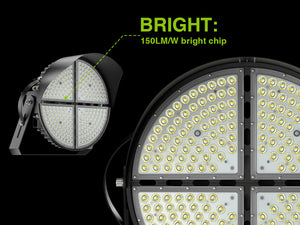 STASUN Ultra Series 600W 90000LM LED Stadium Light, Ultra- Bright Spot Light, 5000K Color Temperature, IP66 Waterproof for Stadium, Basketball, Football Courts, Commercial, Parking Lot