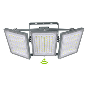 LED Flood Lights Outdoor, 600W 60000LM 6000K Dusk to Dawn Outdoor Lighting with Photocell, IP66 Waterproof, 3 Heads Adjustable Wide Outside Lighting for Parking Lot, Yard, Street, Stadium