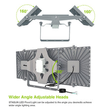 Load image into Gallery viewer, LED Flood Lights Outdoor, 600W 60000LM 6000K Dusk to Dawn Outdoor Lighting with Photocell, IP66 Waterproof, 3 Heads Adjustable Wide Outside Lighting for Parking Lot, Yard, Street, Stadium
