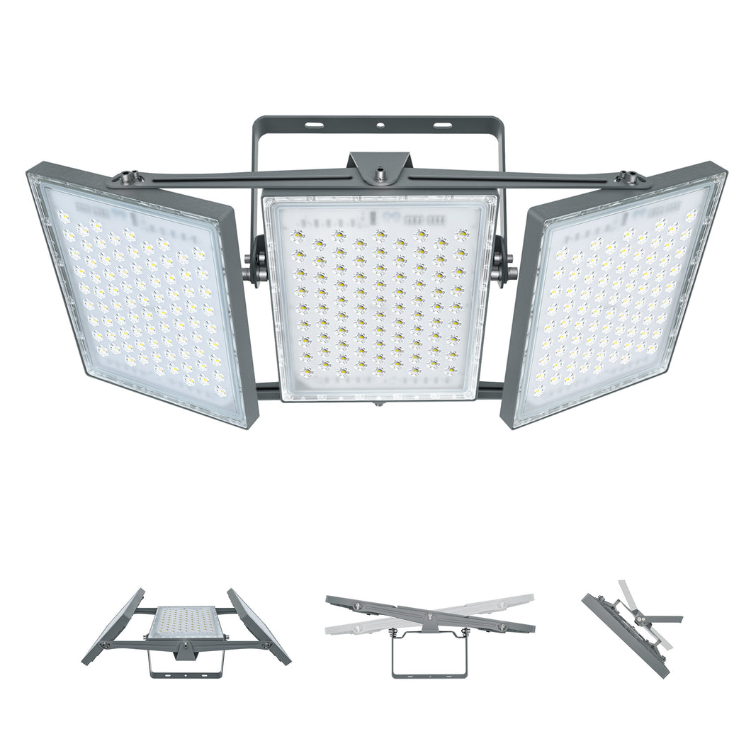 LED Flood Light Outdoor, STASUN 750W 75000lm 6000K Daylight White IP66 Waterproof, Stadium Lighting Commercial Parking Lot Light, Gray