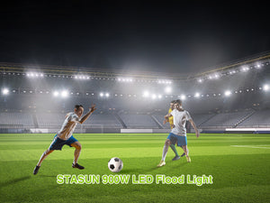 LED Flood Light Outdoor, STASUN 900W 90000lm 6000K Daylight White IP66 Waterproof, Stadium Lighting Commercial Parking Lot Light, Black