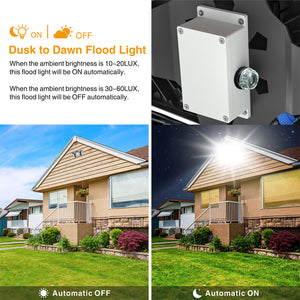 [Dusk to Dawn] STASUN 90W LED Flood Light 6000K Daylight White