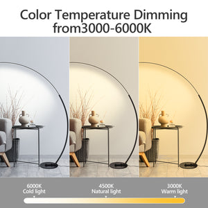 CHICLUX Arc Floor Lamp, Dimmable LED Floor Lamp with 3 Color Temperatures, Ultra Bright, Modern Standing Tall Lamp with Remote Reading Floor Lamp for Living Room Bedroom Office