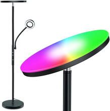 Load image into Gallery viewer, STASUN LED FLoor Lamp LED Standing Light Torchiere Light, RGB Light with Adjustable Reading Lamp
