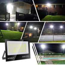 Load image into Gallery viewer, STASUN Dusk to Dawn Flood Light, 200W 20000lm Security Floodlight Photocell, 6000K Daylight White, IP66 Waterproof Super Bright Work Light
